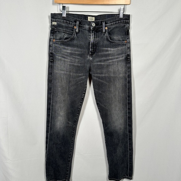 Citizens of Humanity cropped slim fit denim Premium Vintage Elsa jeans 28 black - Picture 2 of 11